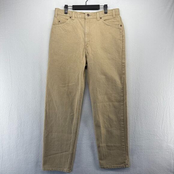 Vintage Levi's Jeans Mens Fits 34x32 Brown Relaxed USA Made Orange Tab 90s 97 - Picture 2 of 10